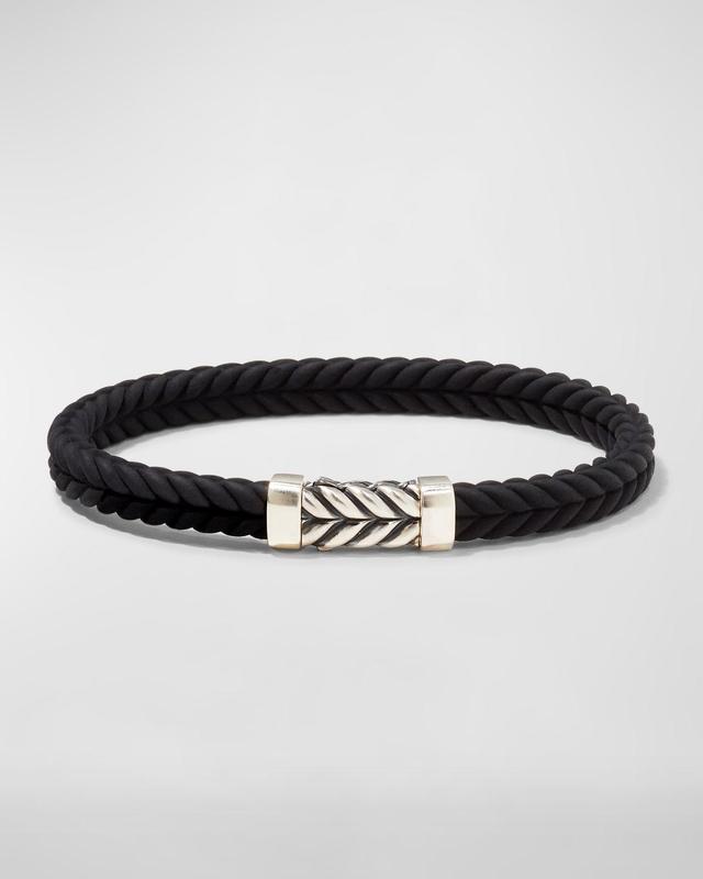 6mm Mens Chevron Rubber Bracelet Product Image