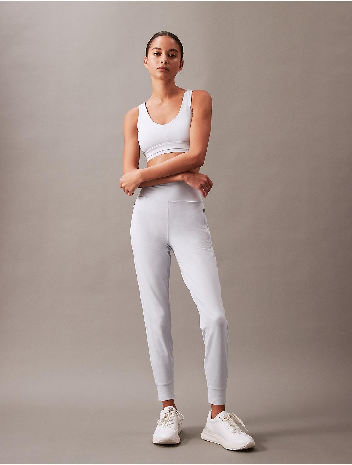 Calvin Klein Womens Performance Embrace High Waist Joggers - White - XL Product Image