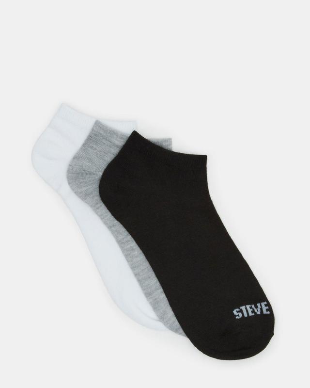 BASIC LOW CUT SOCKS BLACK/WHITE Male Product Image