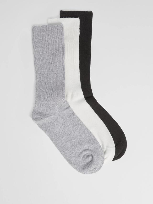 EILEEN FISHER Cotton Trouser Sock 3-Packfemale Product Image