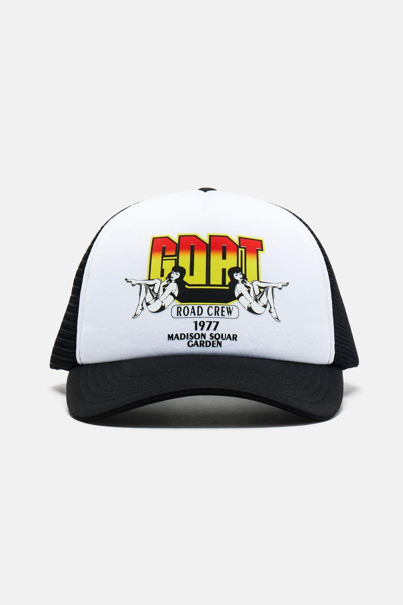 Road Crew Twill Trucker Hat - Black/White Product Image