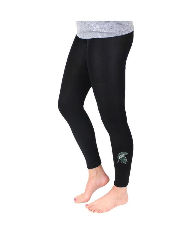 Womens Black Michigan State Spartans Fleece Leggings Product Image