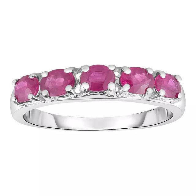 10k White Gold Ruby Ring, Womens, 10k Whgold Product Image