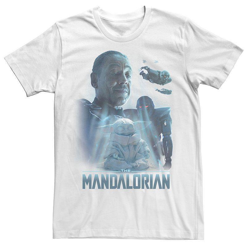 Mens Star Wars: The Mandalorian Grogu Moff Gideon Collage R14 Tee Product Image