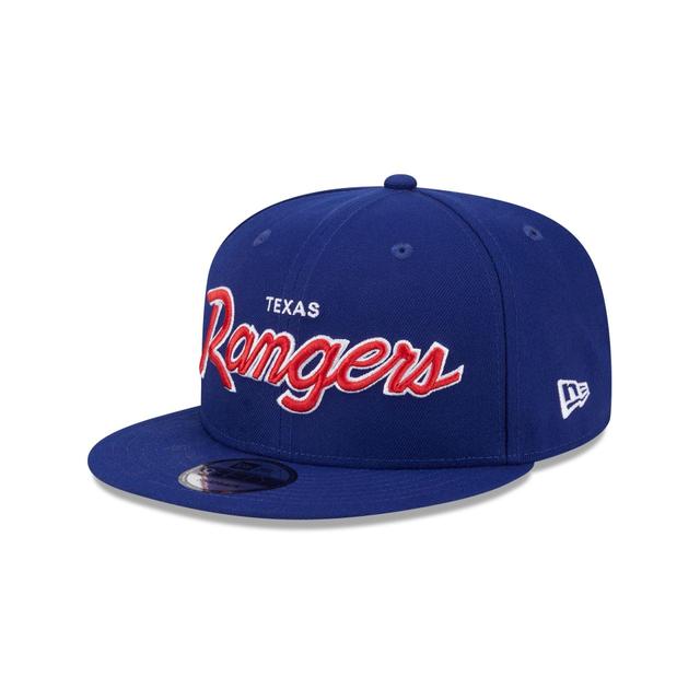 Texas Rangers Wordmark 9FIFTY Snapback Hat Male Product Image