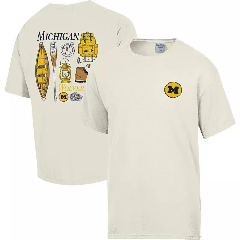 Mens Comfortwash Cream Michigan Wolverines Camping Trip T-shirt Product Image