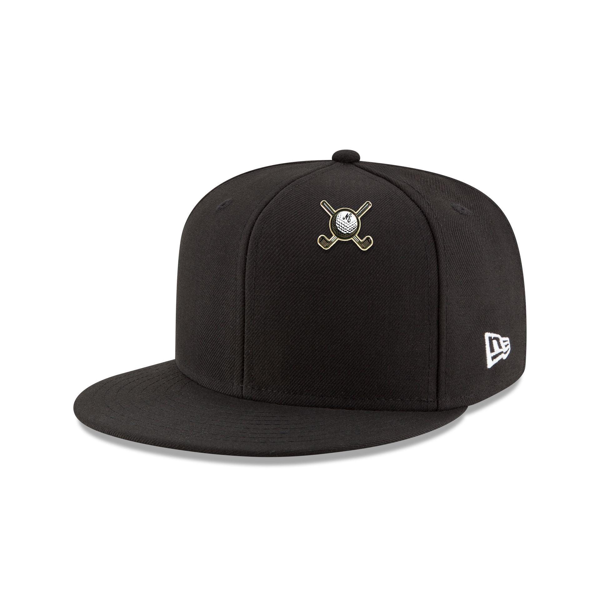 New Era Cap Black Gold Golf Cart Pin Male Product Image