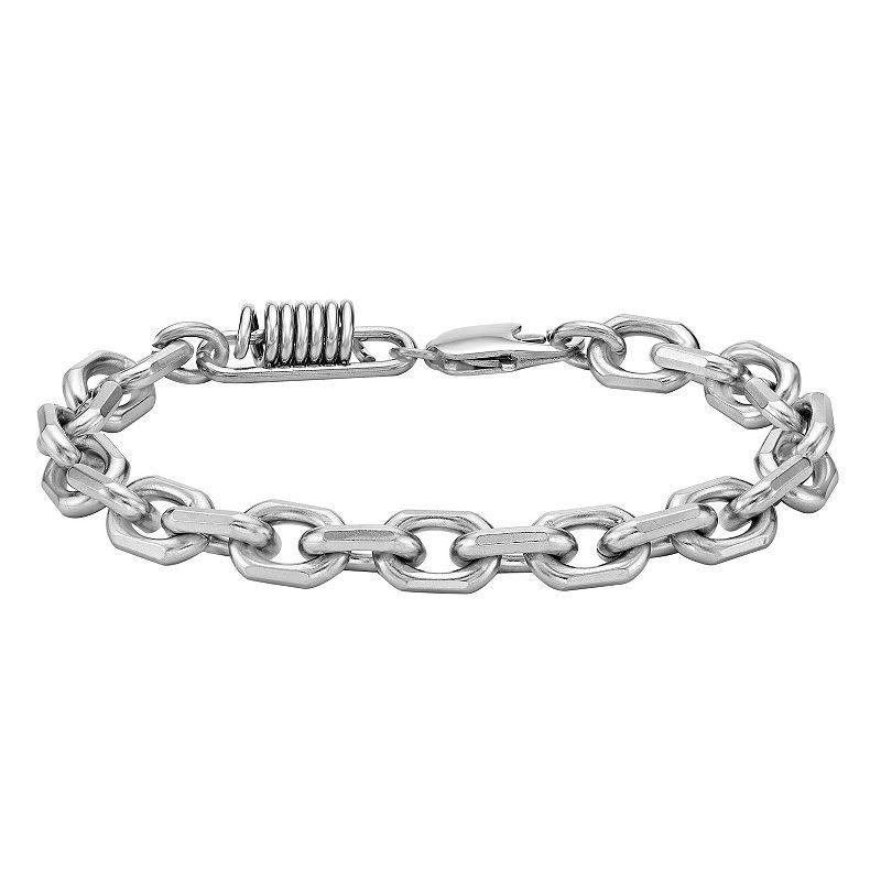 Mens LYNX Stainless Steel Link Chain Bracelet Product Image