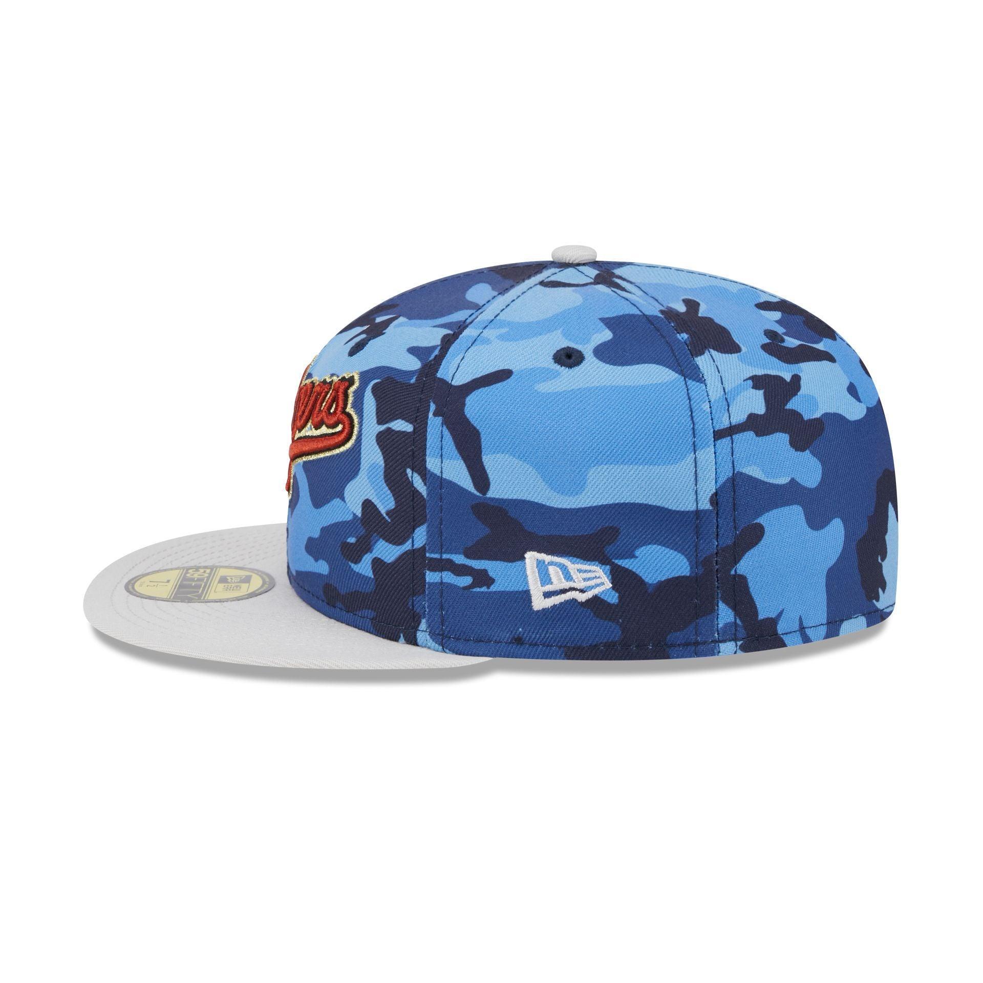 Los Angeles Dodgers Blue Camo 59FIFTY Fitted Hat Male Product Image