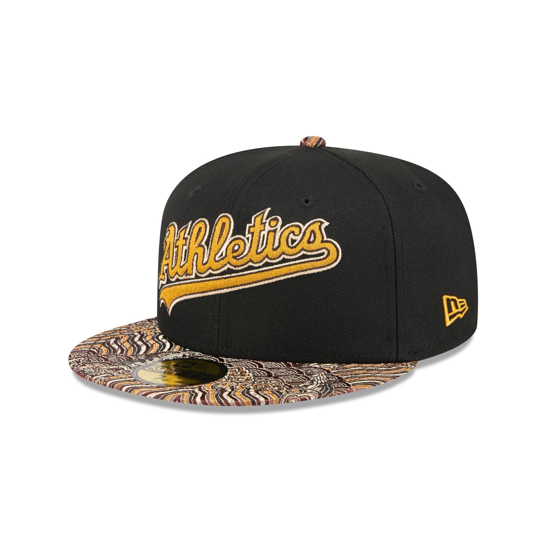 Just Caps Jacquard Visor Oakland Athletics 59FIFTY Fitted Hat Male Product Image