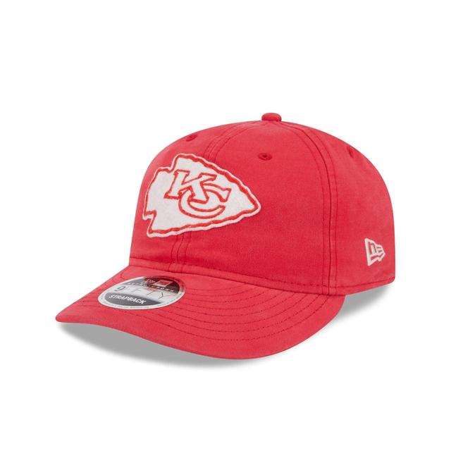 Kansas City Chiefs Canvas Felt Retro Crown 9FIFTY Adjustable Hat Male Product Image