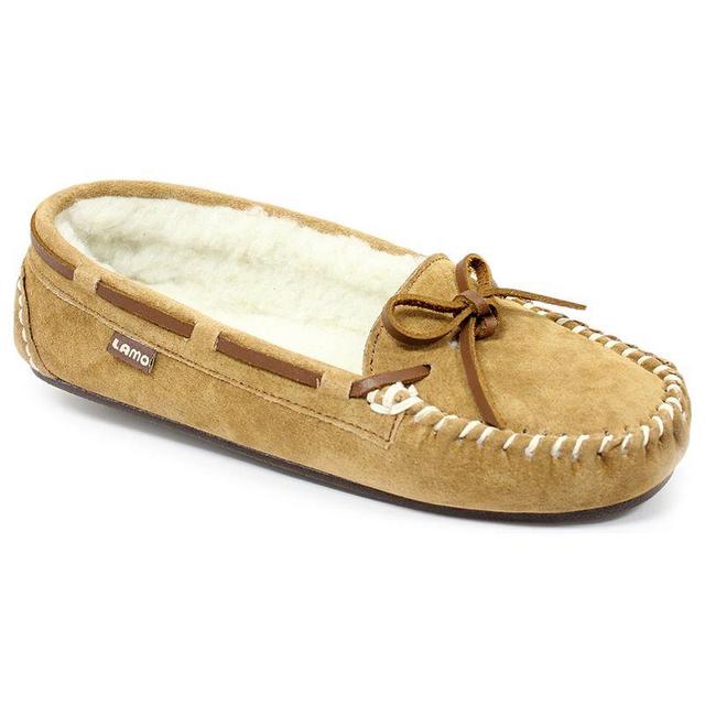 LAMO Britain Moc II Womens Fleece Moccasins, Girls Brown Product Image