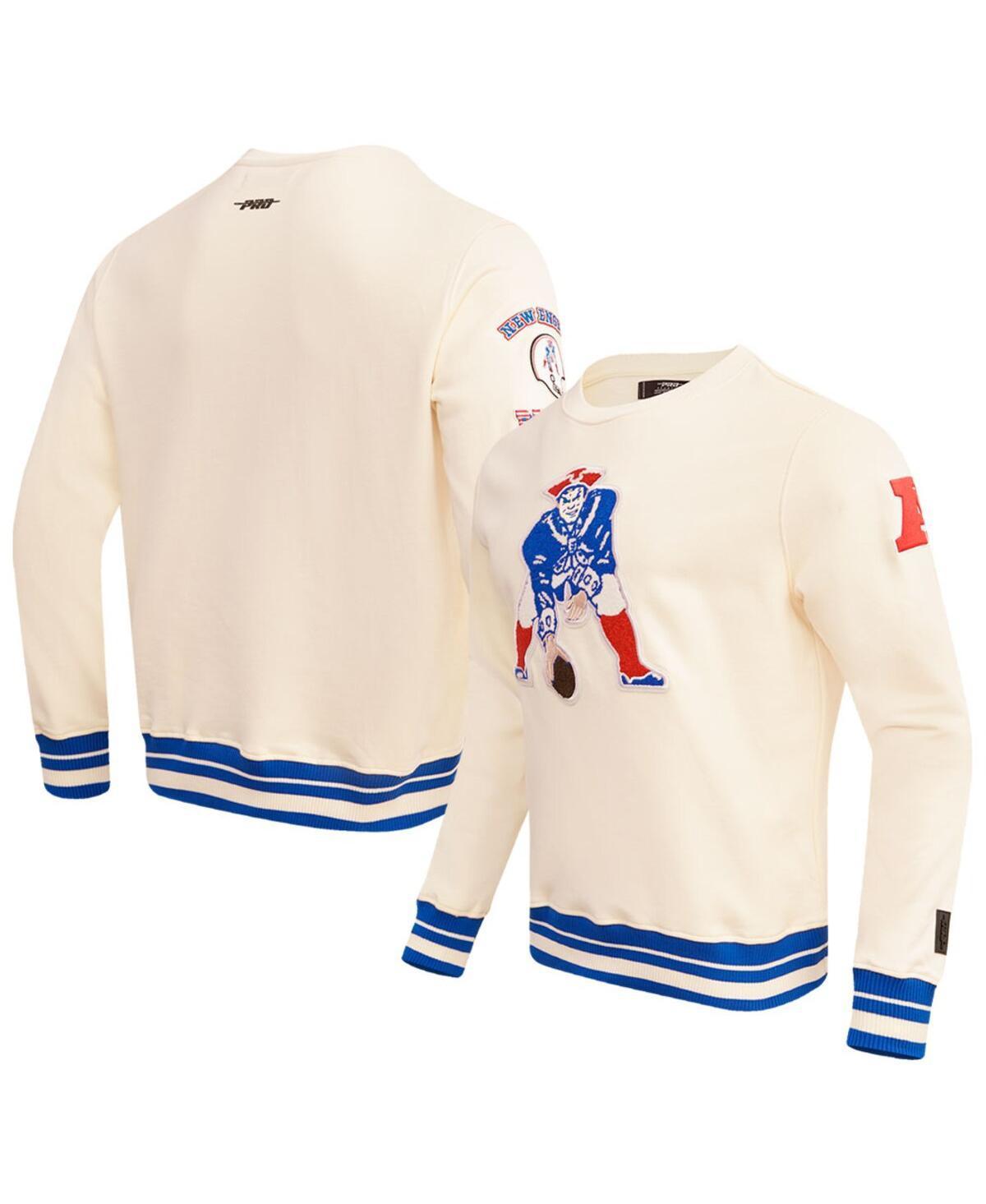 Mens Pro Standard Cream New England Patriots Retro Classics Fleece Pullover Sweatshirt Product Image