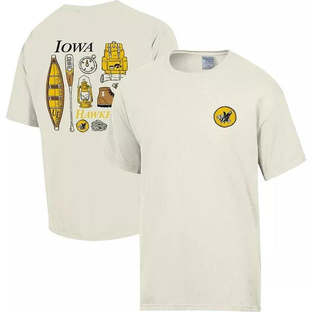 Mens Comfort Wash Cream Iowa Hawkeyes Camping Trip T-Shirt Product Image