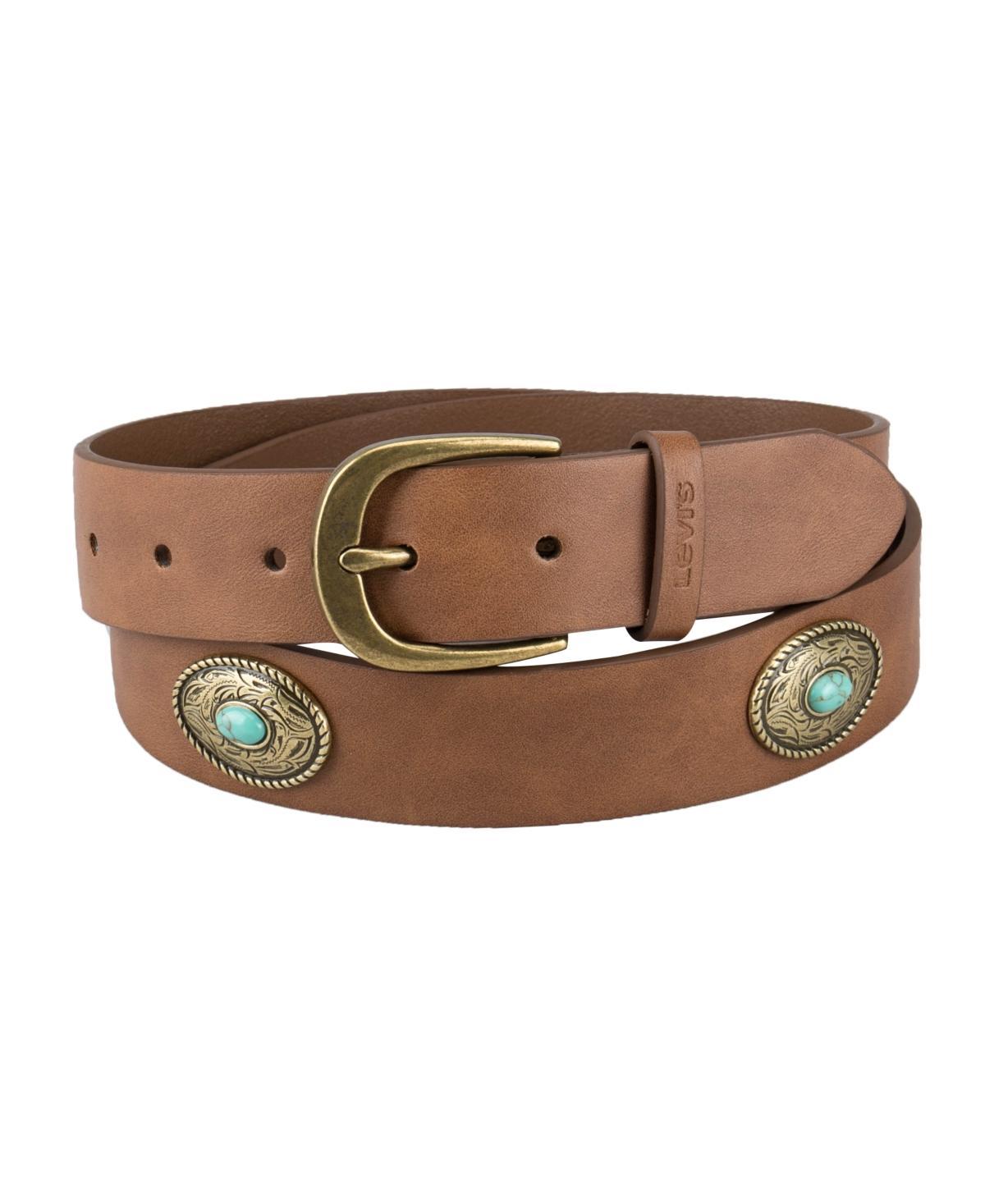 Levis Womens Western Turquoise Concho Embellished Belt Product Image