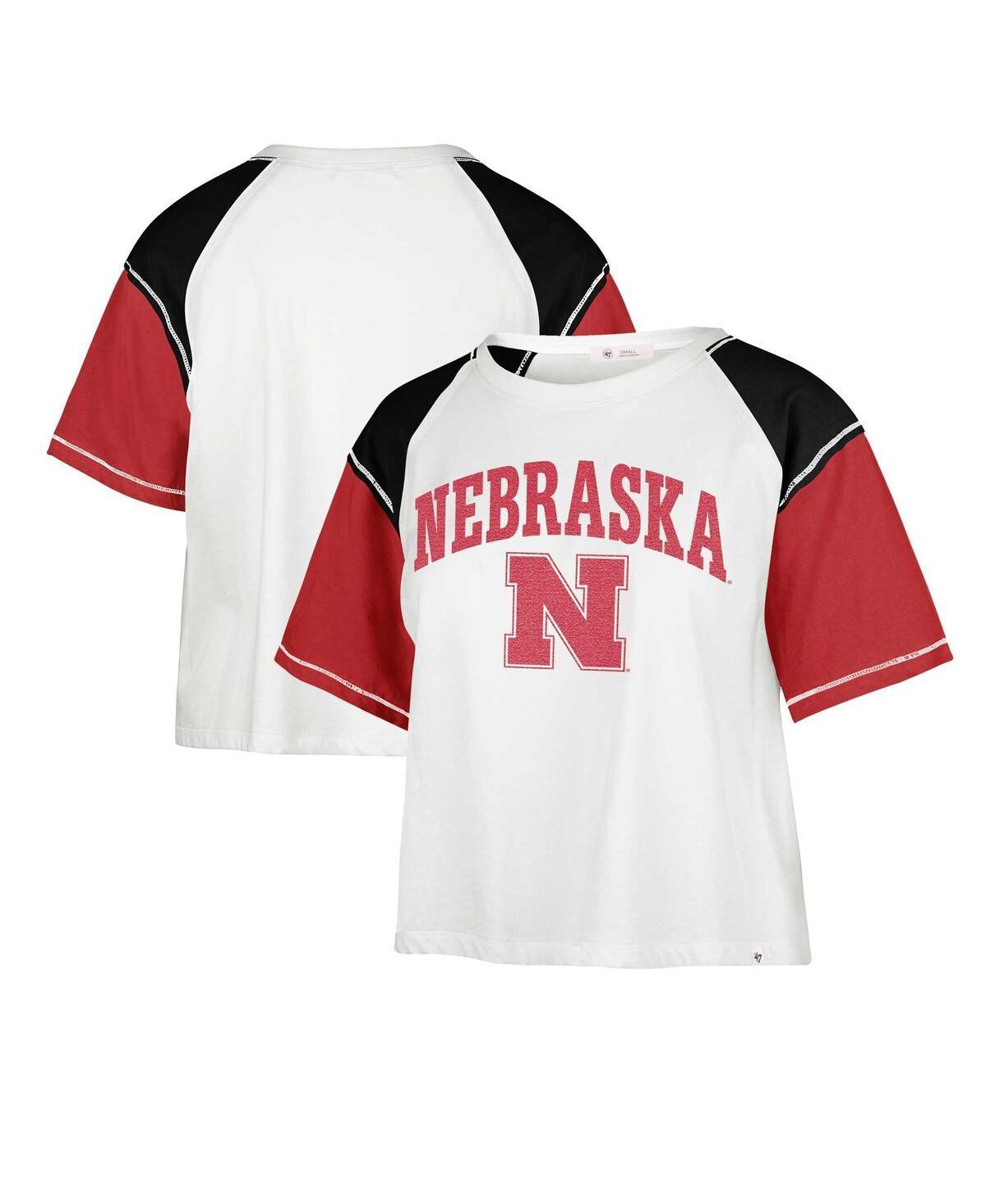 Womens 47 Nebraska Huskers Serenity Gia Cropped T-Shirt Product Image