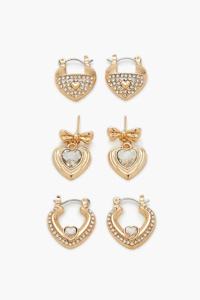 Heart Hoop & Drop Earring Set | Forever 21 Product Image