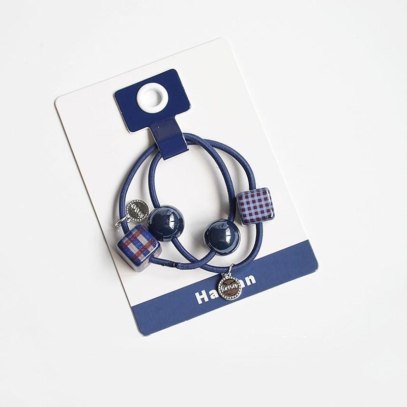 Cube Bead Hair Tie Set Product Image