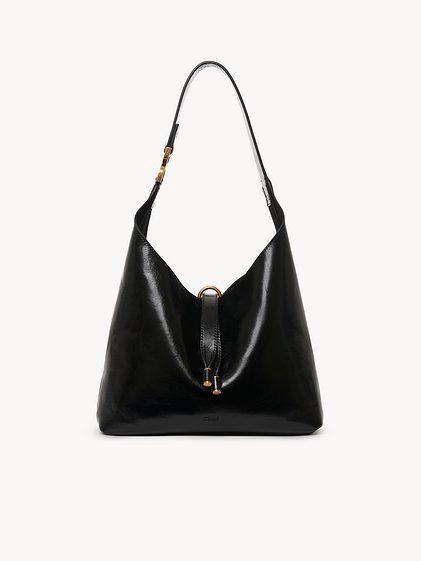 Small Marcie hobo bag in soft leather Product Image