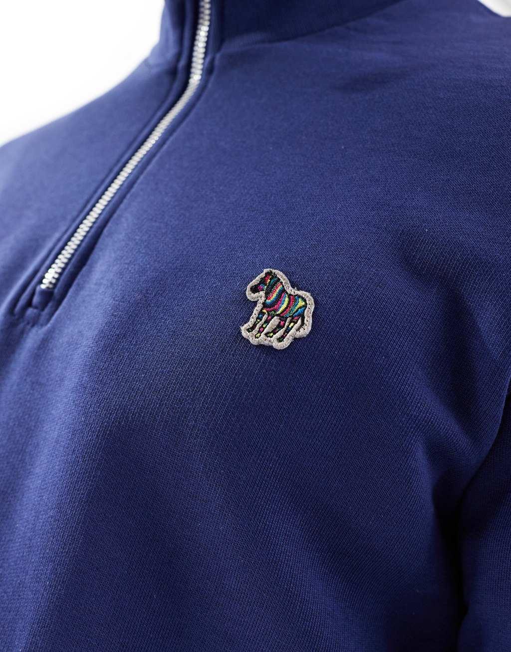 PS Paul Smith half zip icon zebra logo sweatshirt in blue Product Image