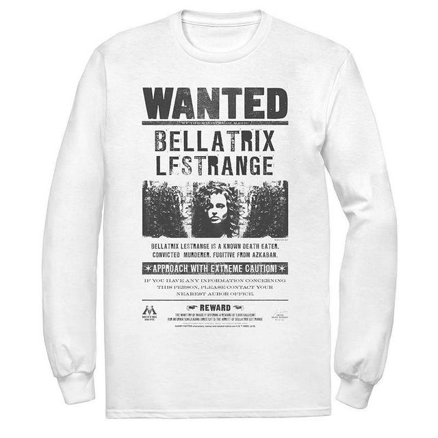 Mens Harry Potter Bellatrix Lestrange Wanted Poster Long Sleeve Graphic Tee Product Image