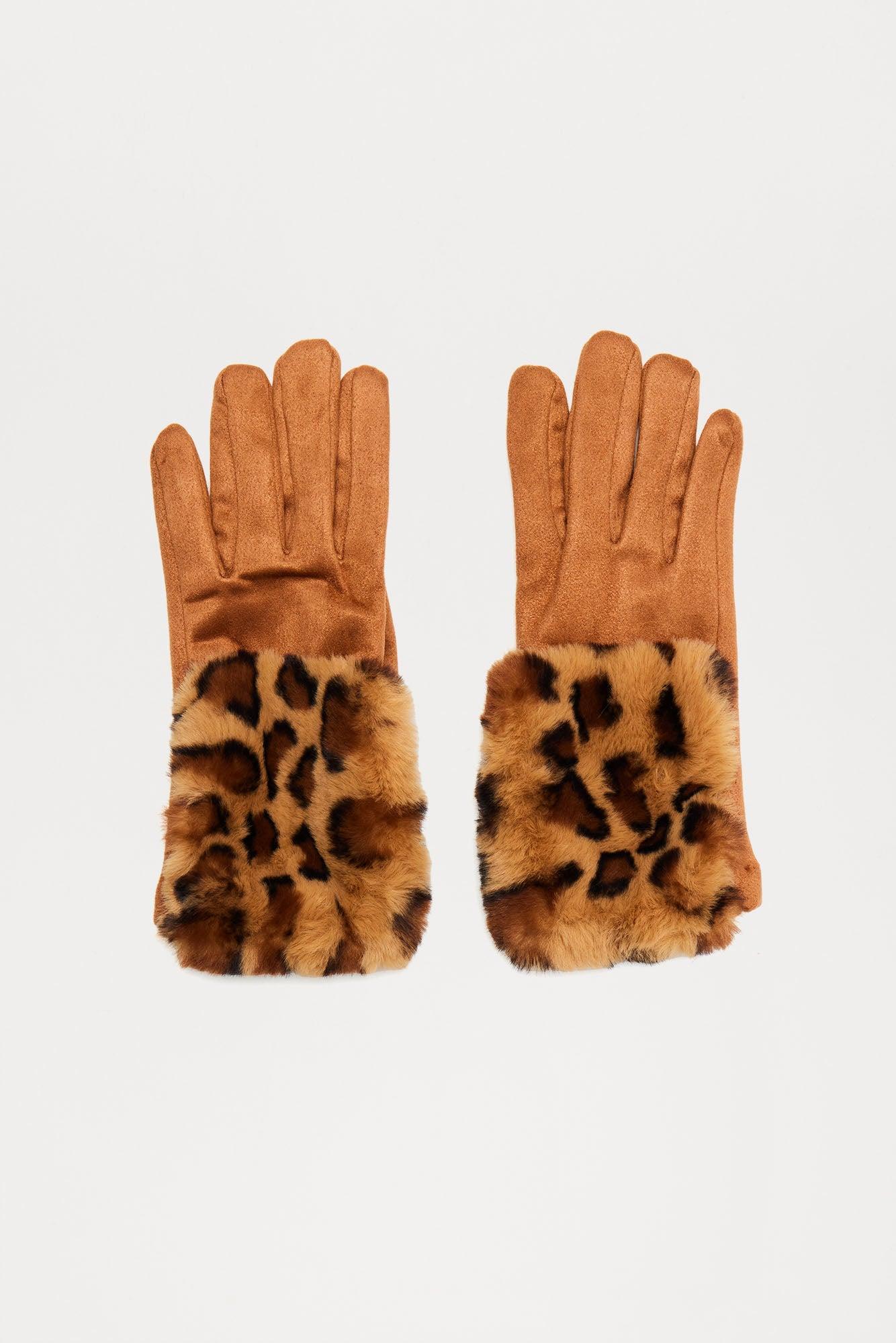 Sheba Shorty Gloves - Brown/combo Product Image