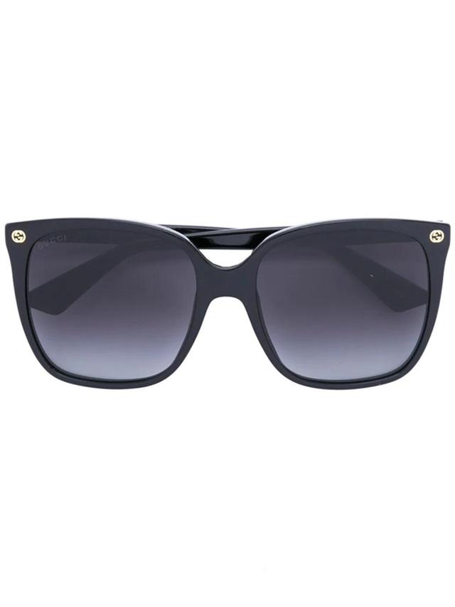 Oversize Gradient Square Sunglasses In Black Product Image