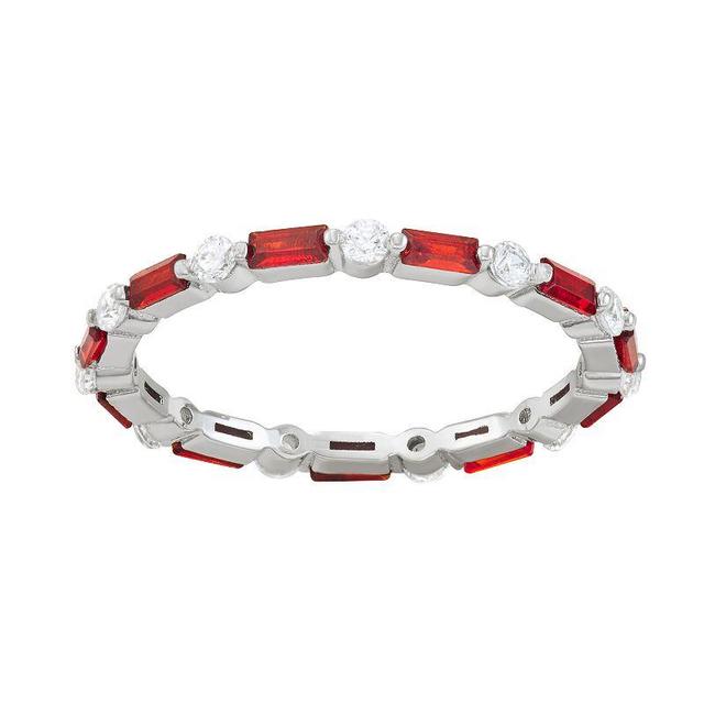 Contessa Di Capri Birthstone Eternity Ring, Womens Sterling July Product Image