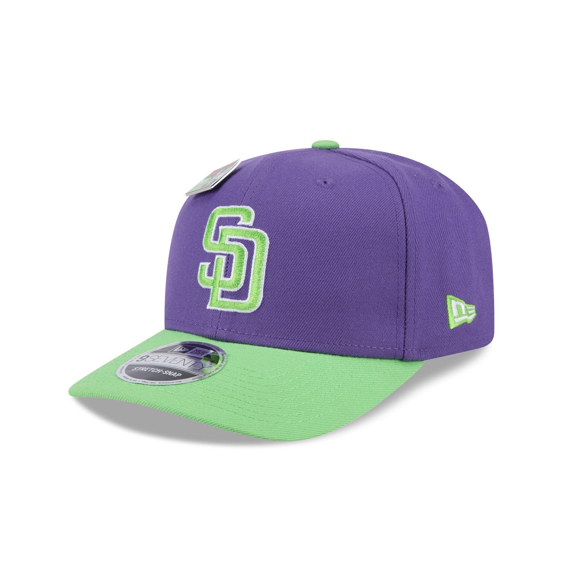 Big League Chew X San Diego Padres Swingin' Sour Apple 9SEVENTY Stretch-Snap Hat Male Product Image