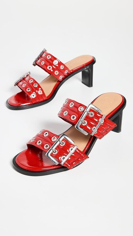 GANNI Buckle Mule Sandals Naplack | Shopbop Product Image