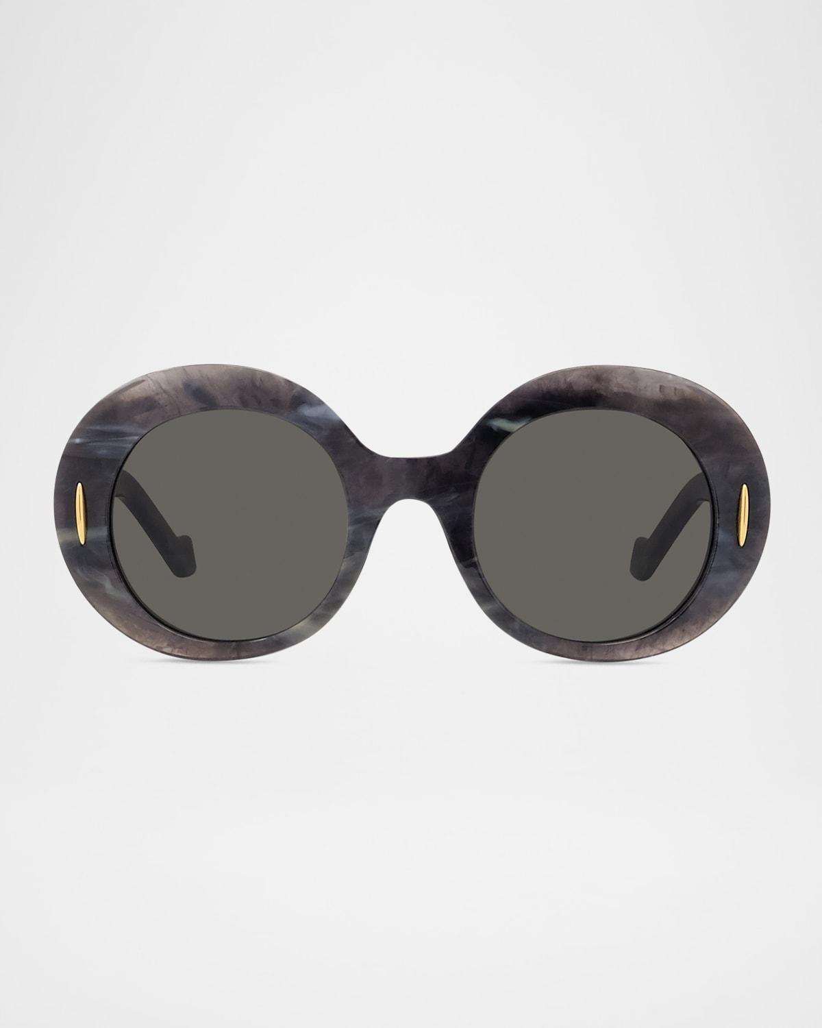 Mens Anagram Acetate and Nylon Round Sunglasses Product Image