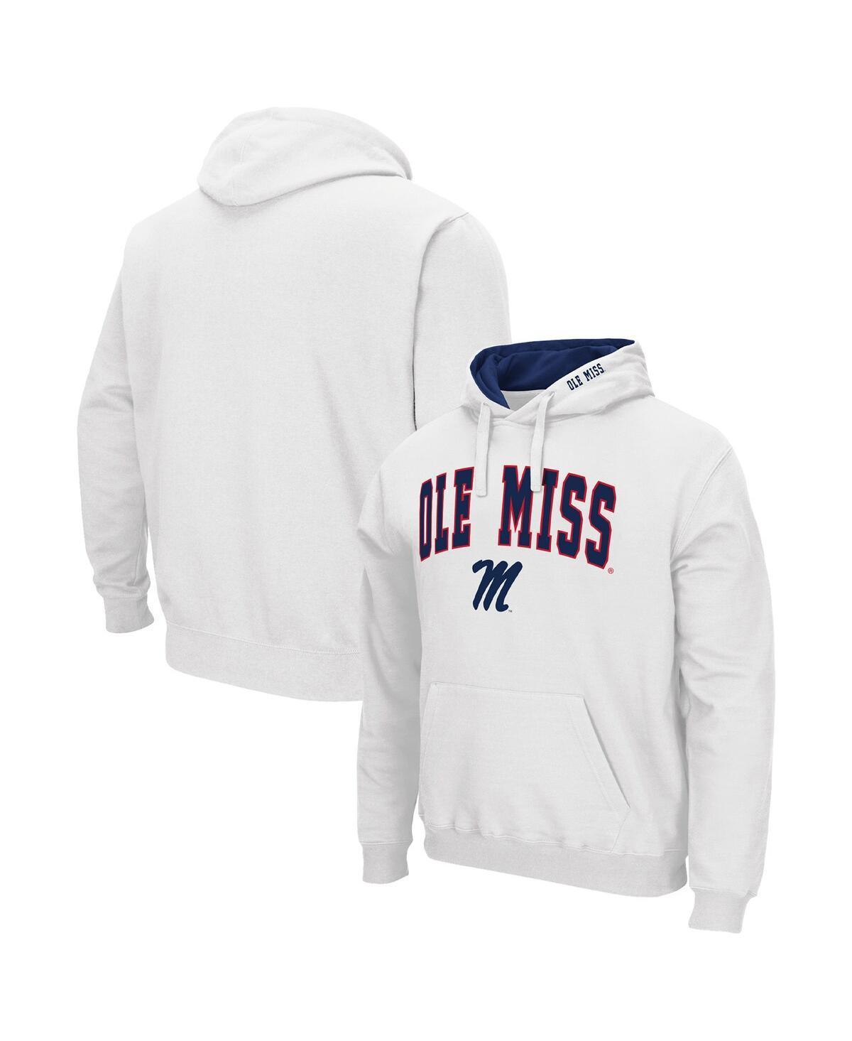 Mens Colosseum White Ole Miss Rebels Arch & Team Logo 3.0 Pullover Hoodie Product Image