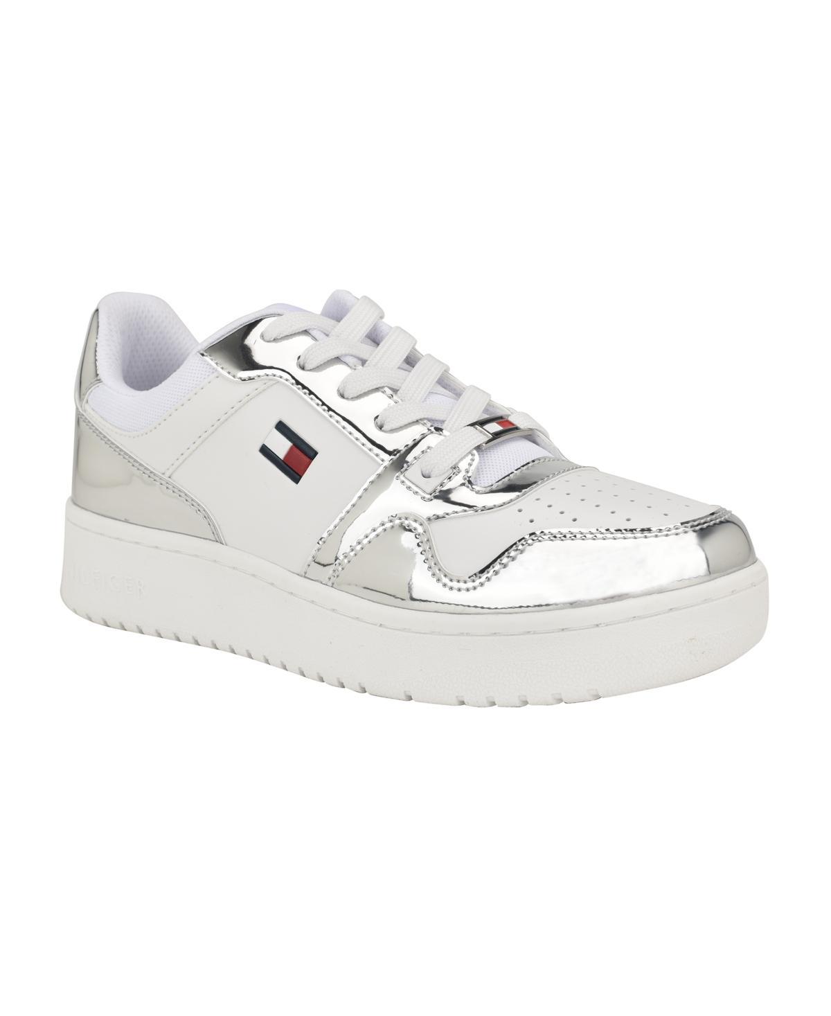 Tommy Hilfiger Womens Twigye Casual Lace up Sneakers - White Product Image