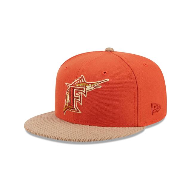 Miami Marlins Autumn Wheat 9FIFTY Snapback Hat Male Product Image