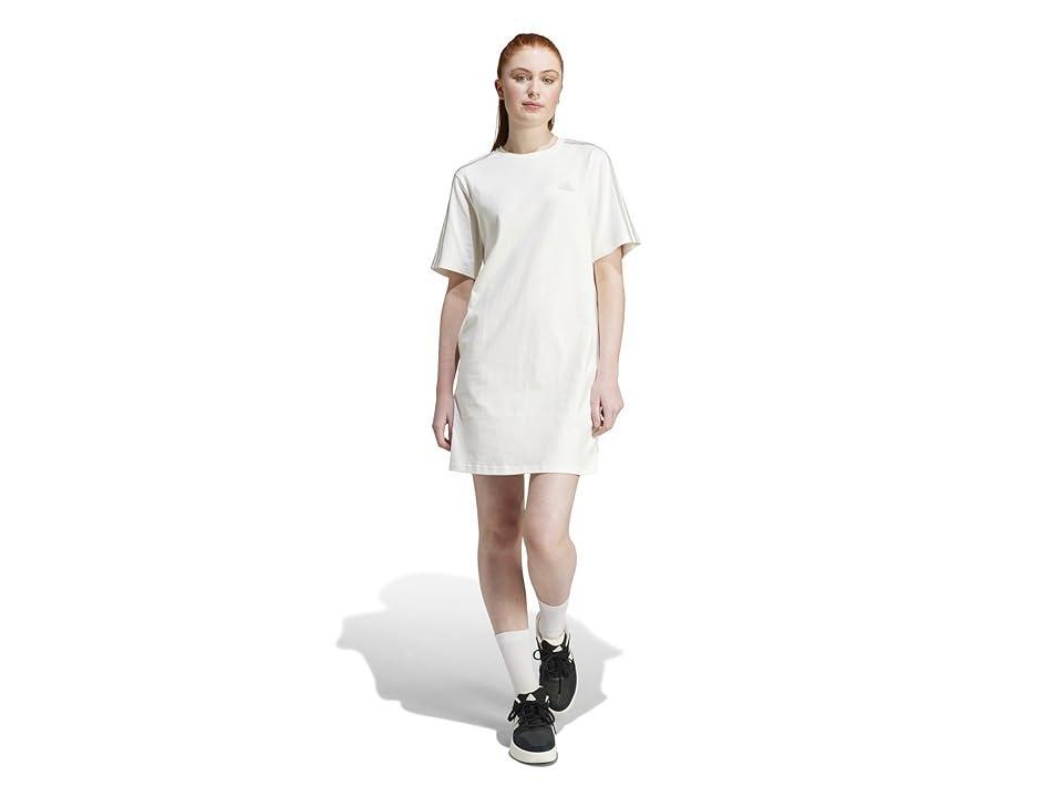 adidas Womens Essential 3-Stripes Boyfriend T-Shirt Dress Product Image