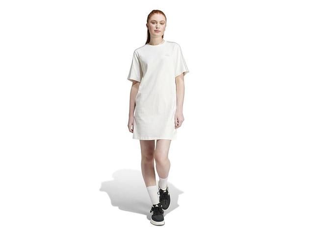 adidas Essentials 3-Stripes Single Jersey Boyfriend T-Shirt Dress (Off Women's Clothing Product Image