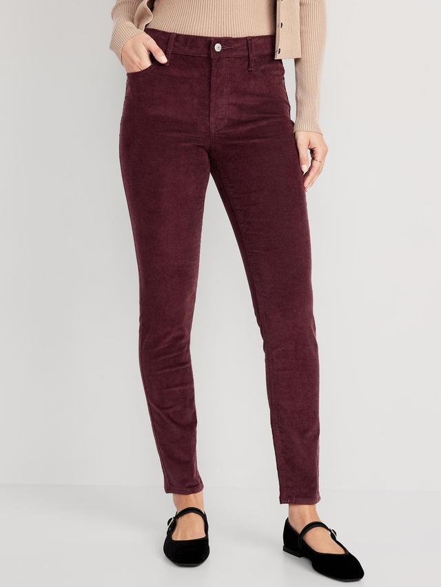 High-Waisted Rockstar Super-Skinny Corduroy Pants Product Image