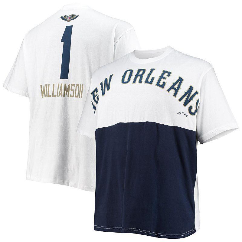 Mens Fanatics Branded Zion Williamson New Orleans Pelicans Big & Tall Yoke T-Shirt Product Image