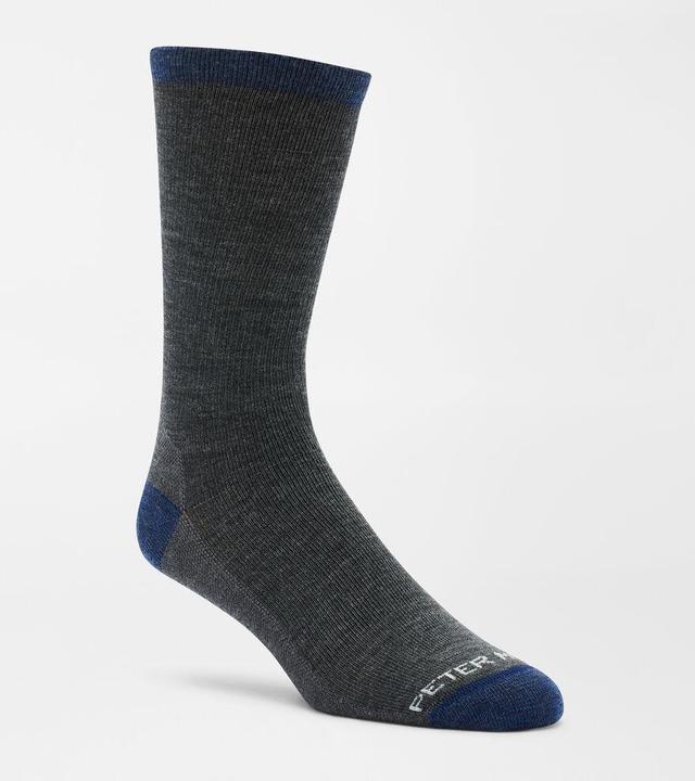 Peter Millar Mens Merino Crew Sock | Color: Charcoal | Size: OS Product Image