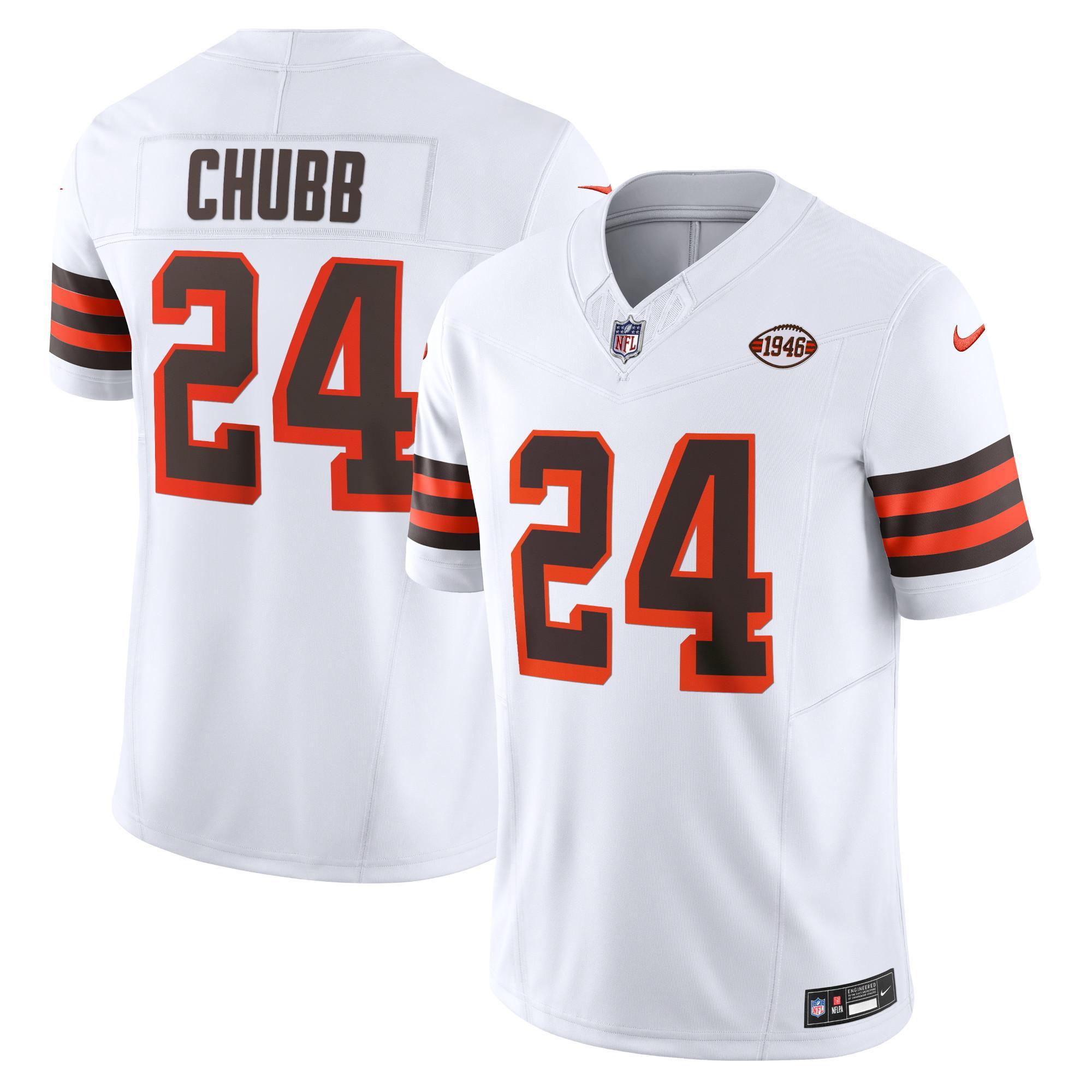 Mens Nike Nick Chubb Cleveland Browns Vapor F.U.S.E. Limited Jersey Product Image