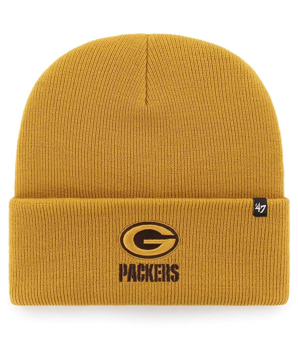 Womens 47 Brand Gold Green Bay Packers Haymaker Cuffed Knit Hat Product Image