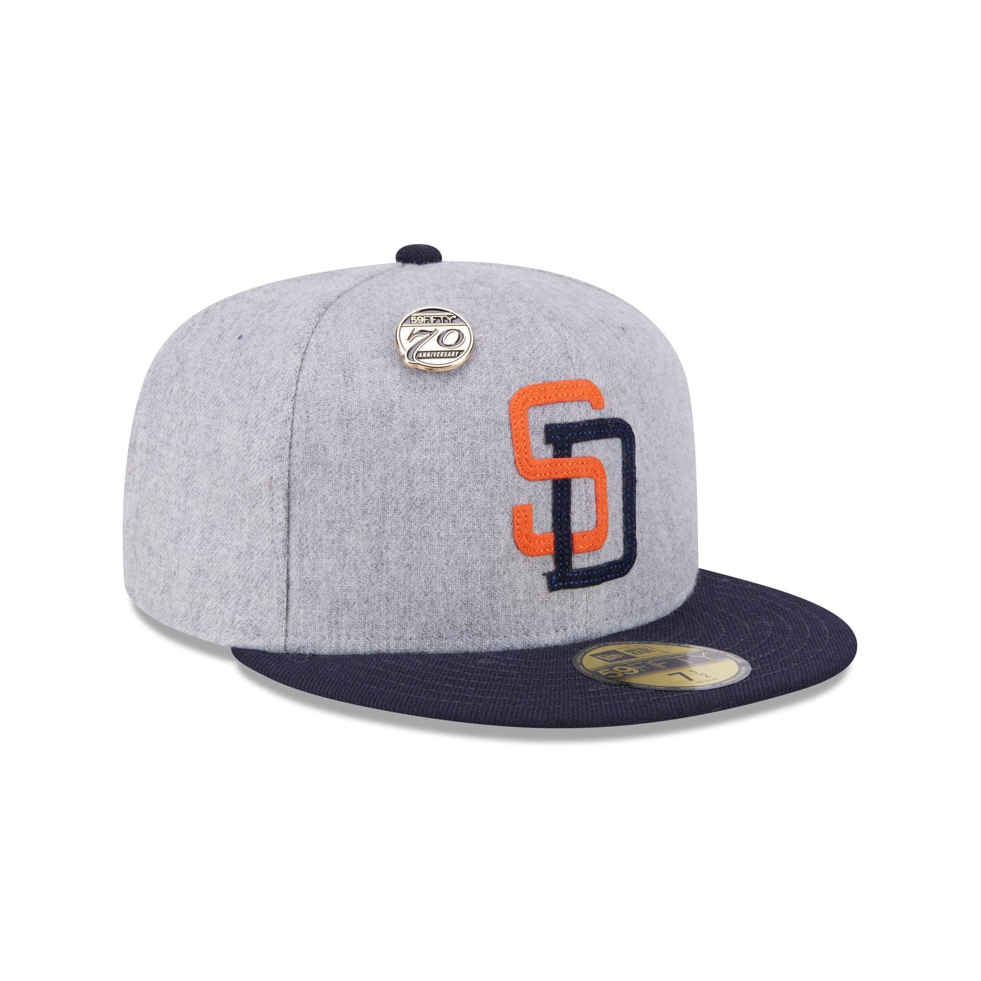 San Diego Padres 70th Anniversary Gray 59FIFTY Fitted Hat Male Product Image