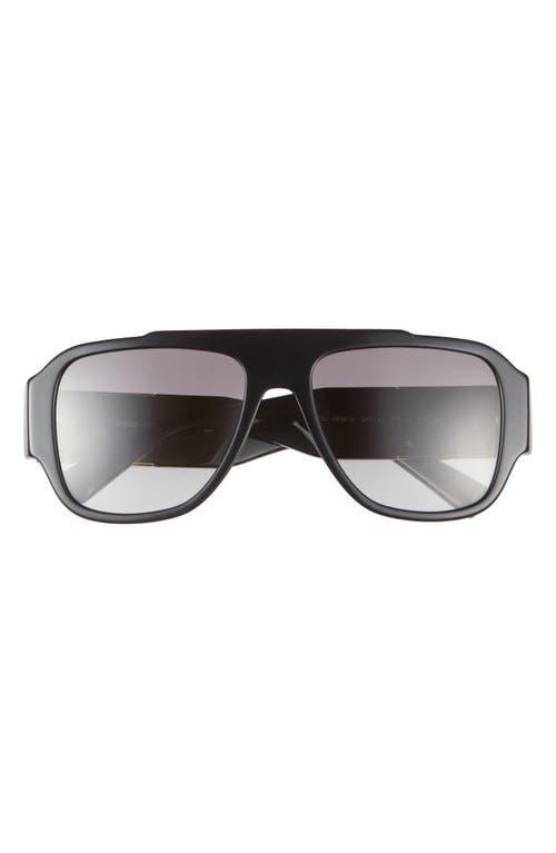 VERSACE 57mm Shield Sunglasses In Black Product Image