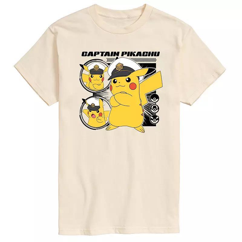 Mens Pokemon Captain Pikachu Graphic Tee Product Image