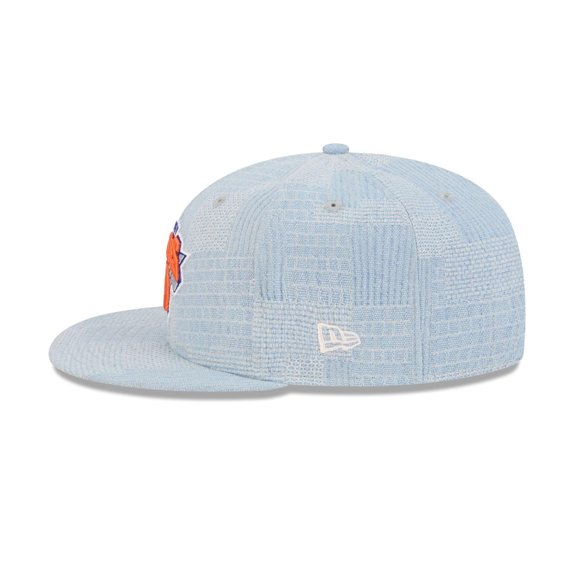 New York Knicks Denim Patchwork 9FIFTY Snapback Hat Male Product Image