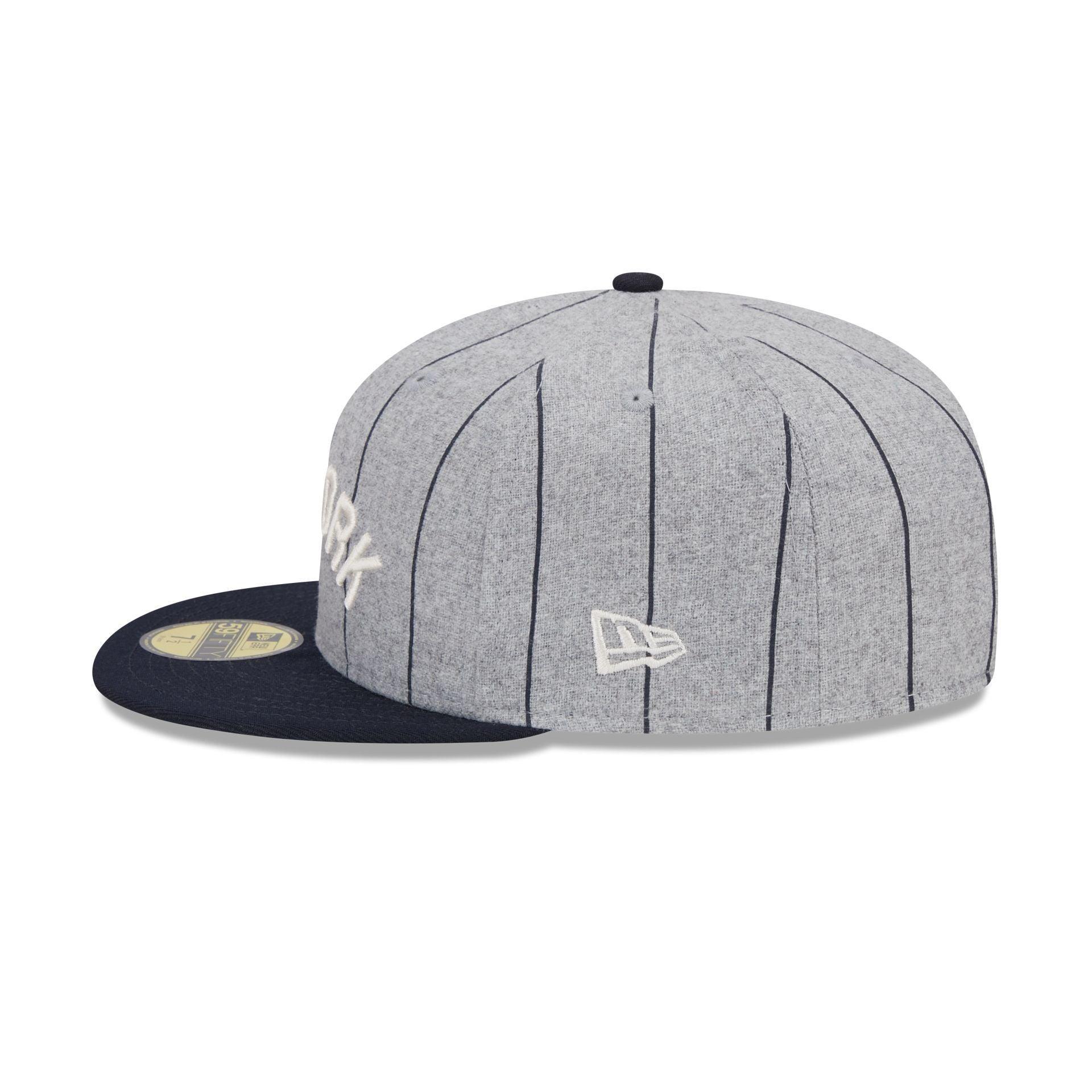 New York Yankees Heather Pinstripe 59FIFTY Fitted Hat Male Product Image