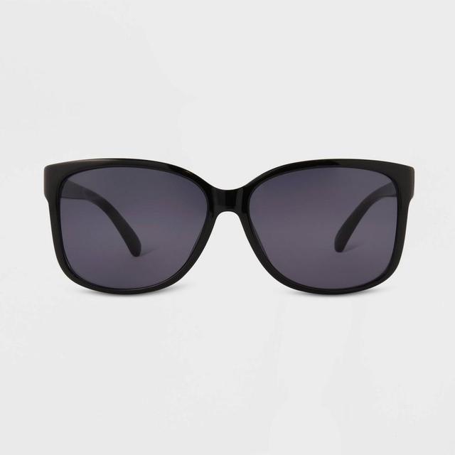 Womens Shiny Plastic Square Sunglasses - Universal Thread Dark Brown Product Image