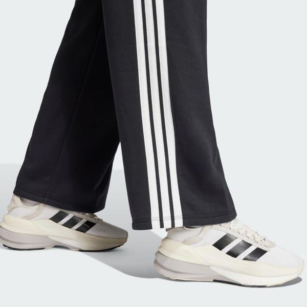 adidas Essentials 3-Stripes Open Hem French Terry Pants Black XL Womens Product Image