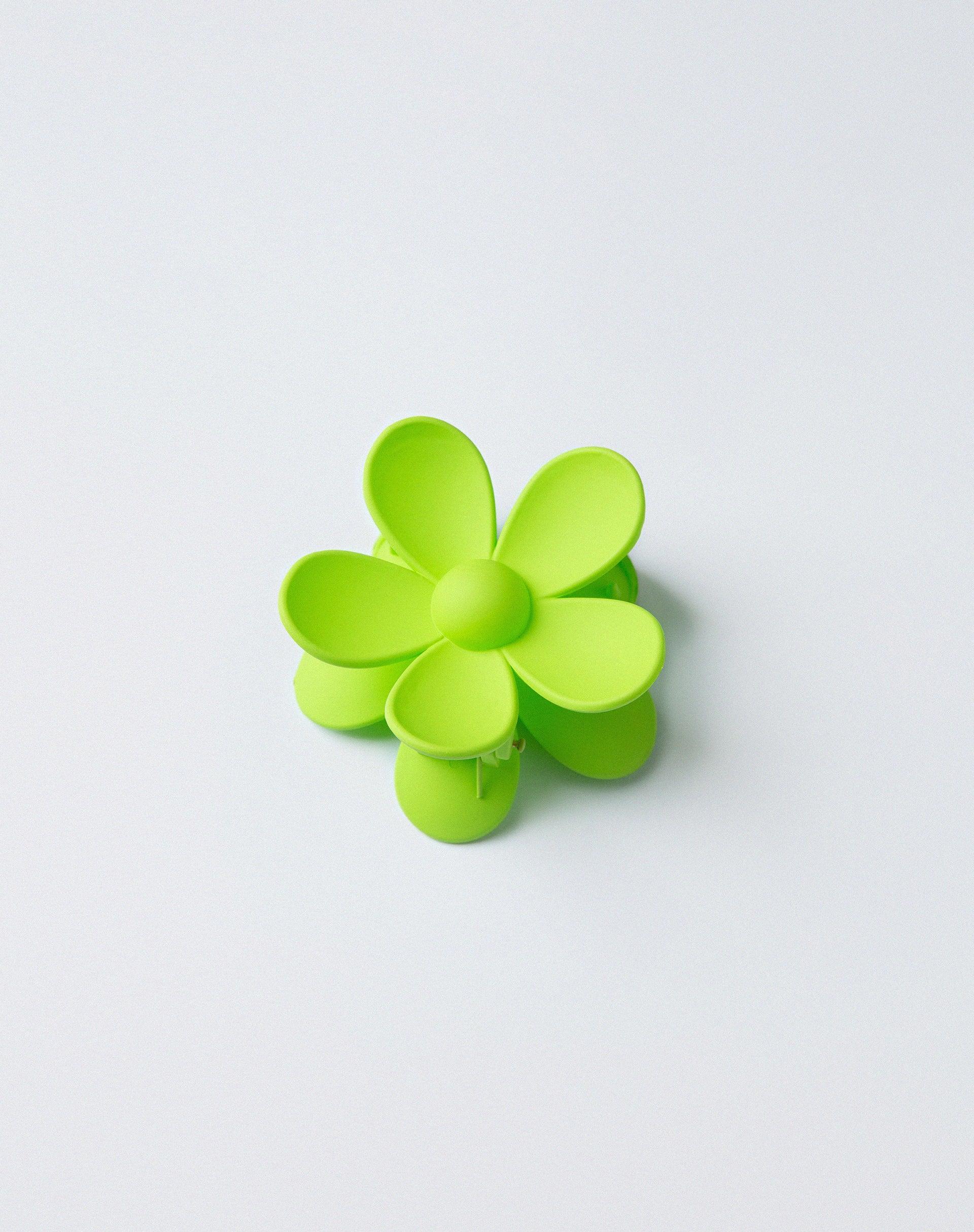 Flower Hair Claw in Green Product Image