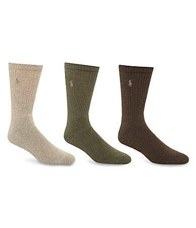 Polo Ralph Lauren Assorted Cushioned Crew Socks - Pack of 3 Product Image